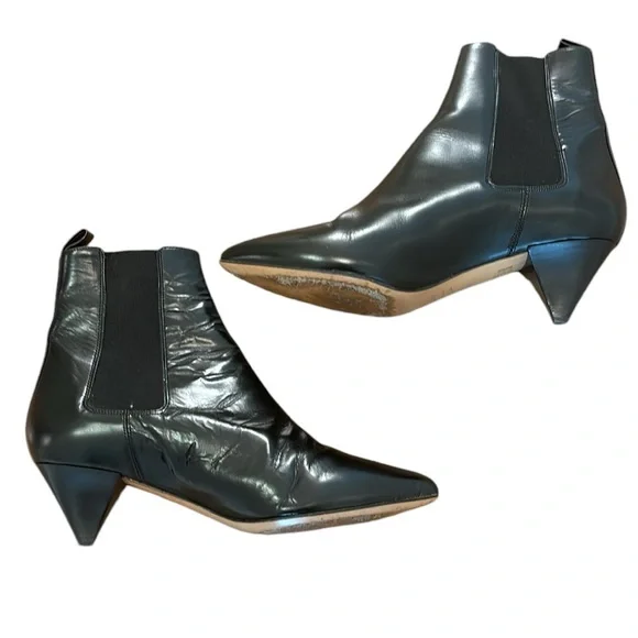 Isabel Marant Black Leather Boots - Size 8 - Excellent Condition - Picture 2 of 10